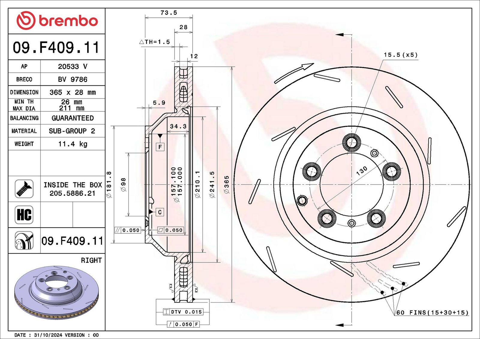 Tarcza hamulcowa AP 20533V