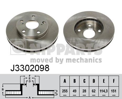 Disc frana NIPPARTS J3302098