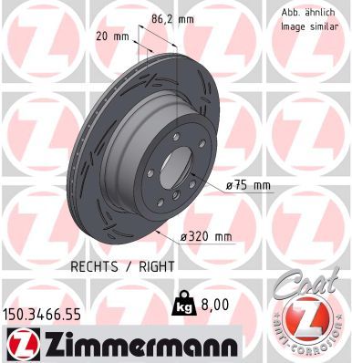 Brzdový kotouč ZIMMERMANN 150.3466.55