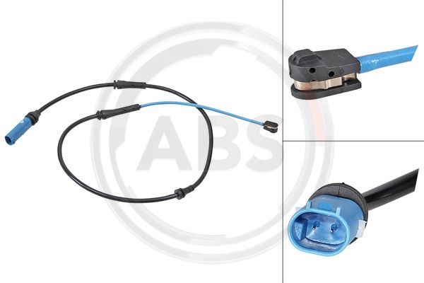 Styk ostrzegawczy, zużycie okładzin hamulcowych A.B.S. 39924