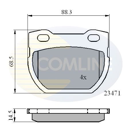 Zestaw klocków hamulcowych, hamulce tarczowe COMLINE CBP01078
