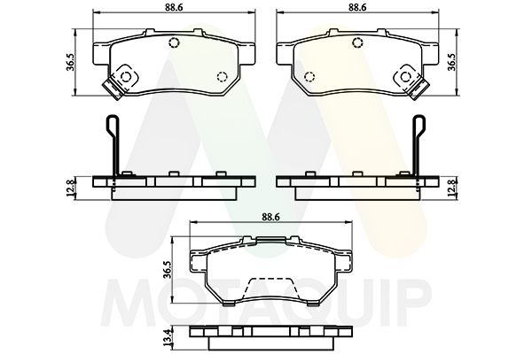 set placute frana,frana disc MOTAQUIP LVXL1958