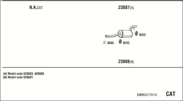Układ wydechowy WALKER MBK017414