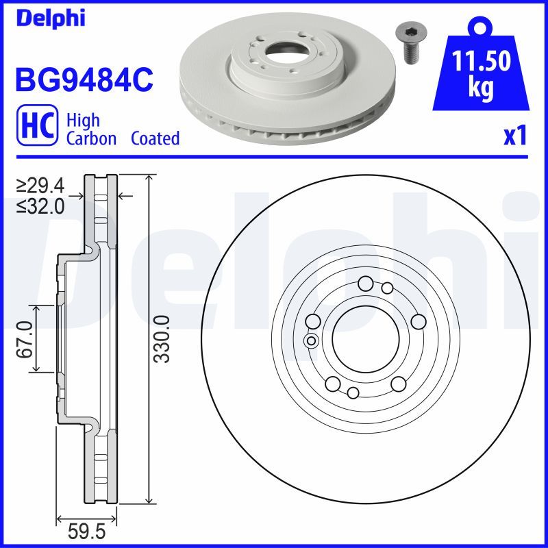 Disc frana DELPHI BG9484C
