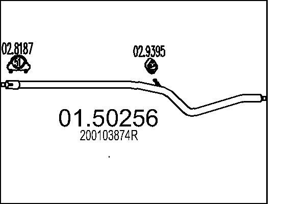 Tłumik środkowy MTS 01.50256