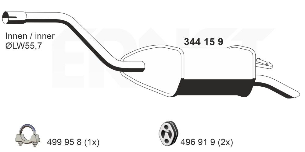 Toba esapament finala ERNST 344159