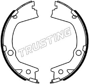 Zestaw szczęk hamulcowych, hamulec postojowy TRUSTING 040.164