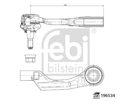Końcówka drążka kierowniczego poprzecznego FEBI BILSTEIN 196534