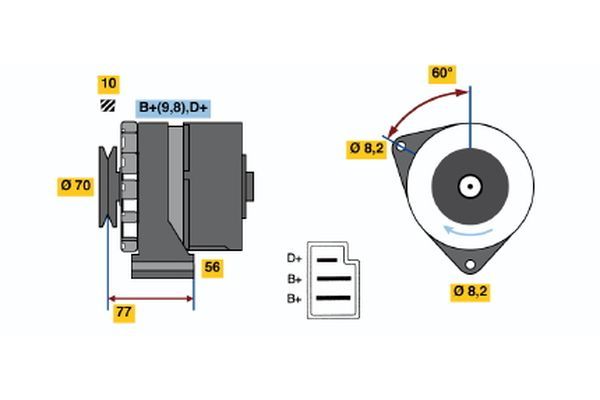 Alternator BOSCH 0 986 031 390