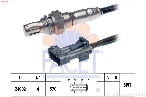 Sonda lambda FACET 10.7063