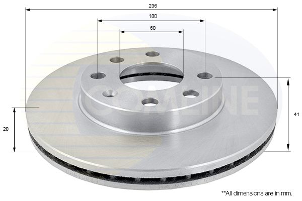 Tarcza hamulcowa COMLINE ADC1008V
