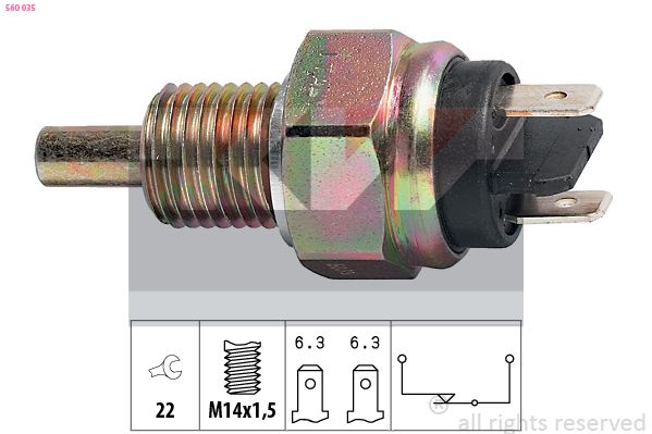 Spínač, světlo zpátečky KW 560 035