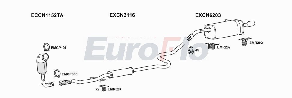 Układ wydechowy EUROFLO CNDS3125005