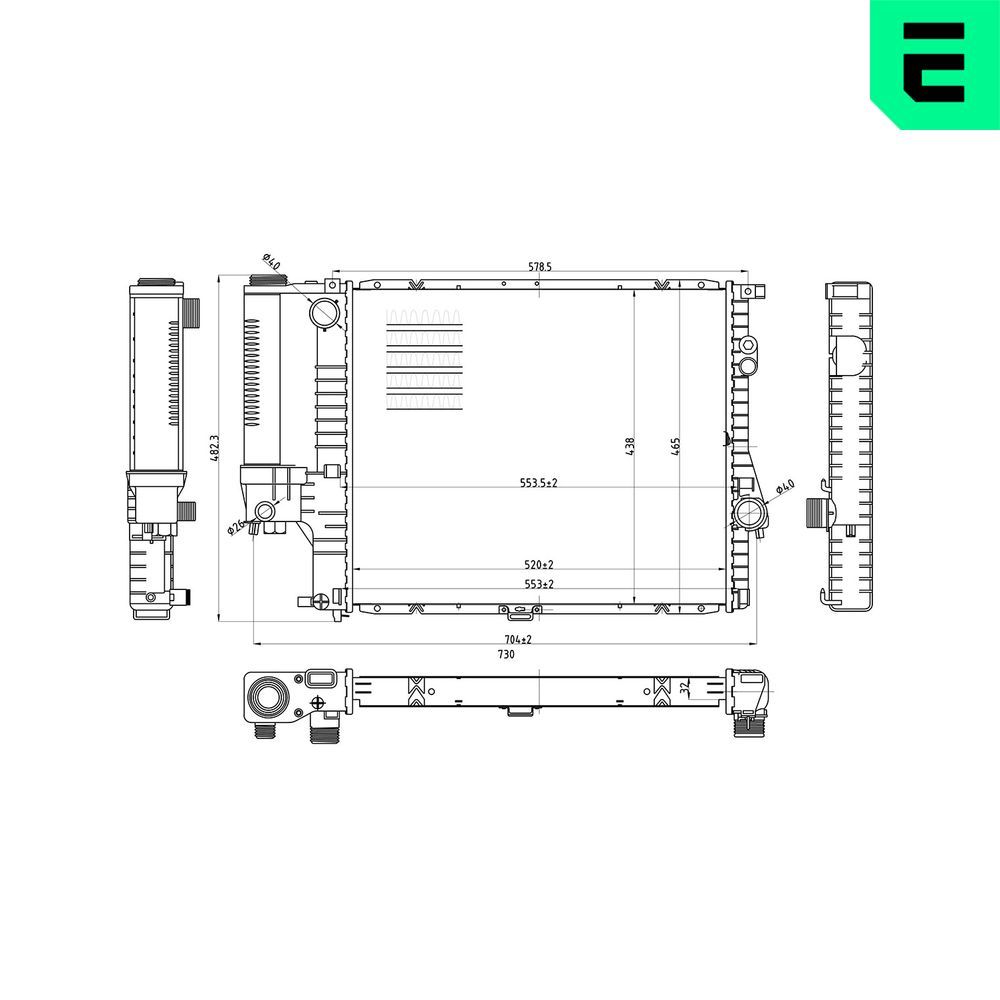 Radiator, racire motor ERA 673434