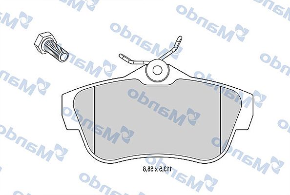 Zestaw klocków hamulcowych, hamulce tarczowe MANDO MBF015482