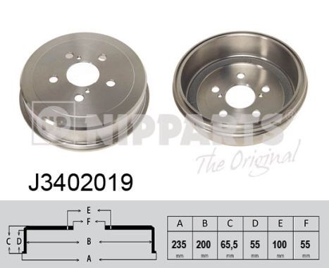 Tambur frana NIPPARTS J3402019