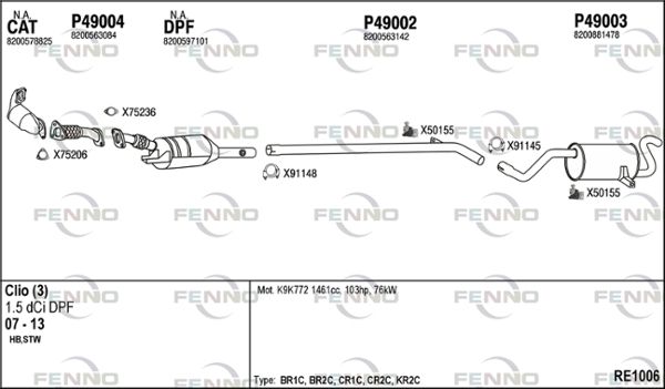 Układ wydechowy FENNO RE1006