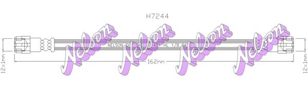 Przewód hamulcowy elastyczny KAWE H7244