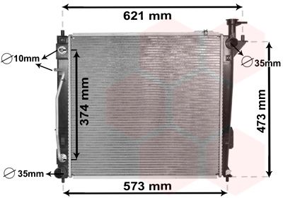 Chladič, chlazení motoru VAN WEZEL 82002339