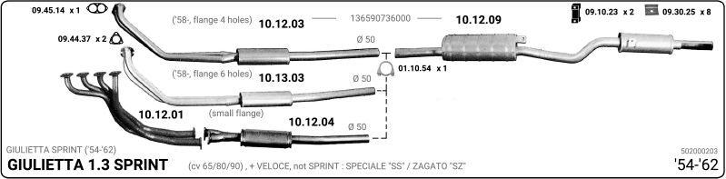 Układ wydechowy IMASAF 502000203