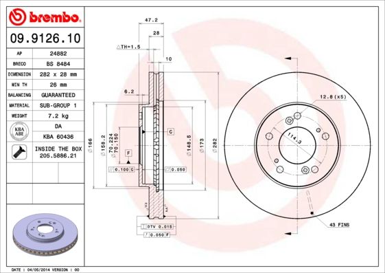 Tarcza hamulcowa AP 24882