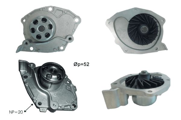 Pompe à eau, refroidissement du moteur