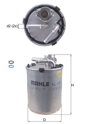 Palivový filtr MAHLE KL 497D