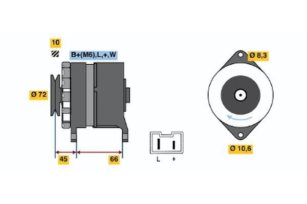 Alternator BOSCH 0 986 037 301