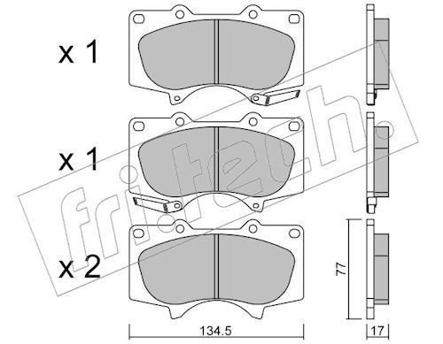Piduriklotsi komplekt,ketaspidur