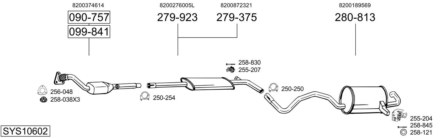 Układ wydechowy BOSAL SYS10602