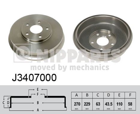 Bęben hamulcowy NIPPARTS J3407000
