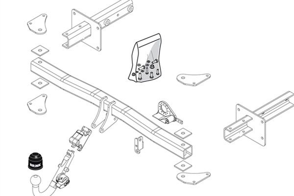 Zestaw zaczepu przyczepy BRINK 461700