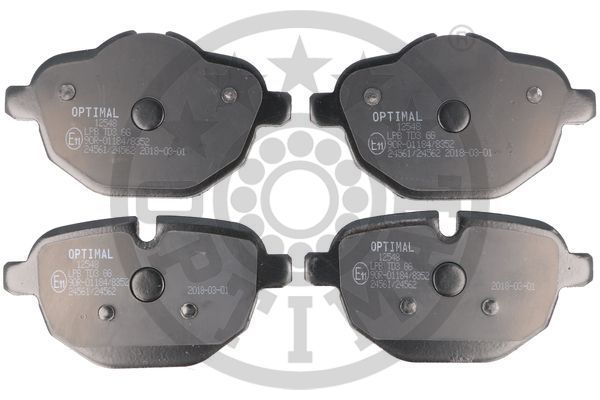 Zestaw klocków hamulcowych, hamulce tarczowe OPTIMAL BP-12548
