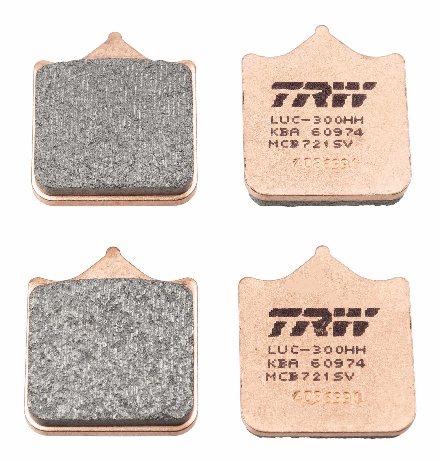 Zestaw klocków hamulcowych, hamulce tarczowe TRW MCB721SV