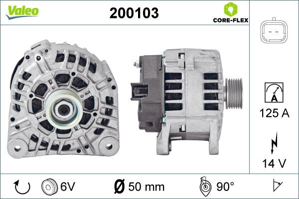 Alternátor VALEO 200103