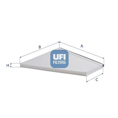 Filtr, wentylacja przestrzeni pasażerskiej UFI 53.584.00