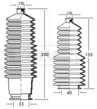 Zestaw osłon, układ kierowniczy BORG & BECK BSG3060