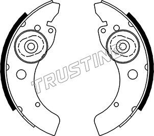 Zestaw szczęk hamulcowych TRUSTING 034.001