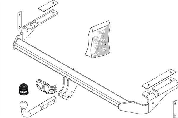 Zestaw zaczepu przyczepy BRINK 447200