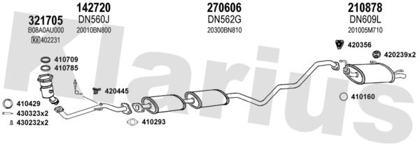 Układ wydechowy KLARIUS 270454E