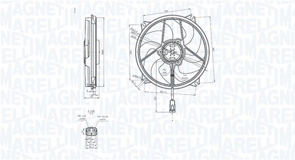 Wentylator, chłodzenie silnika MAGNETI MARELLI 069422839010