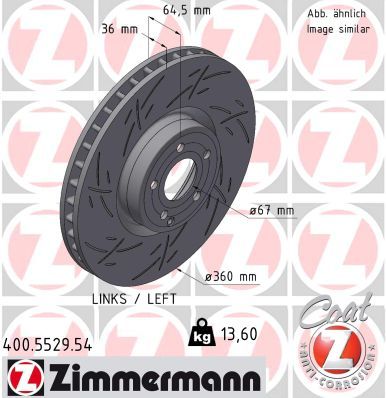 Disc frana ZIMMERMANN BLACK Z 400.5529.54