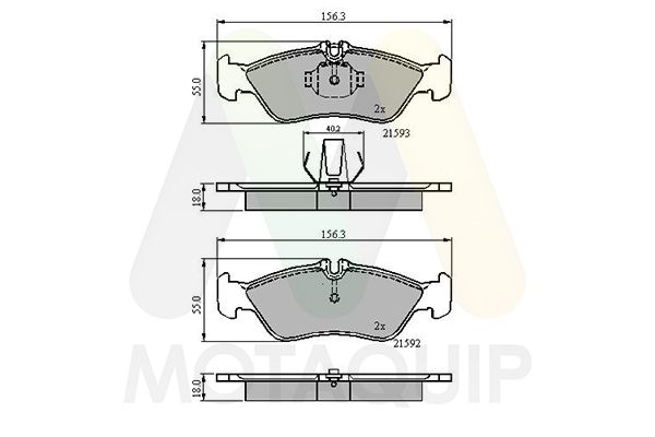 set placute frana,frana disc MOTAQUIP LVXL184