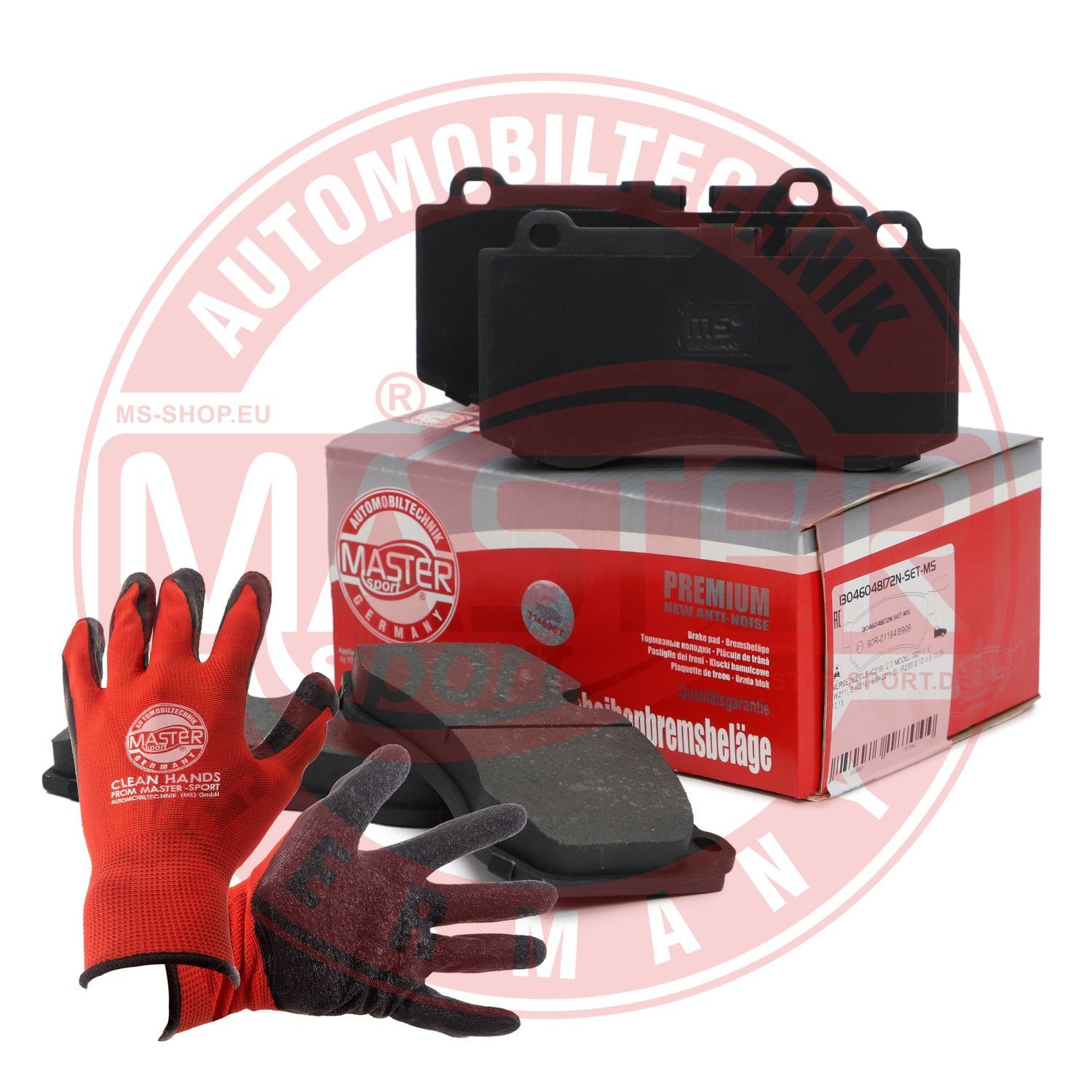 Zestaw klocków hamulcowych, hamulce tarczowe MASTER-SPORT GERMANY 13046048172N-SET-MSP