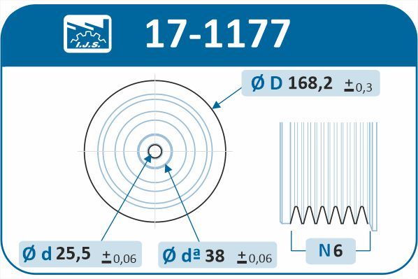 Levně Řemenice, klikový hřídel IJS GROUP 17-1177