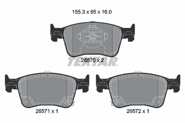 set placute frana,frana disc TEXTAR Q+ 2657001