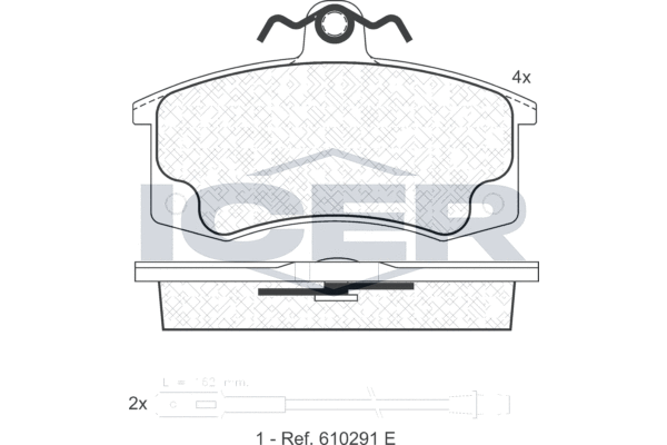 Zestaw klocków hamulcowych, hamulce tarczowe ICER 181308