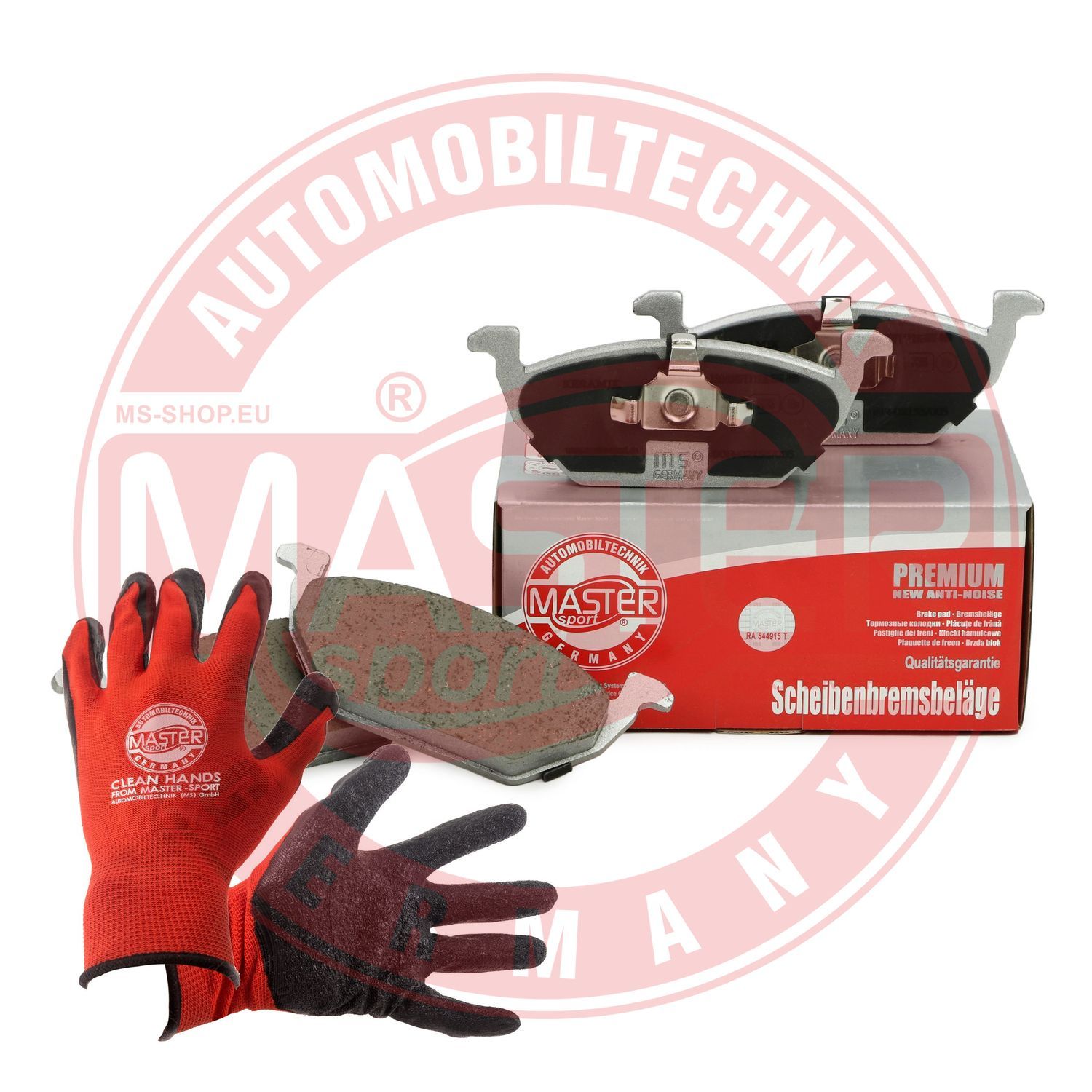 Zestaw klocków hamulcowych, hamulce tarczowe MASTER-SPORT GERMANY 13046071112K-SET-MSP