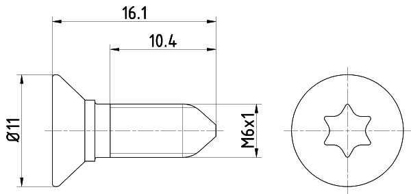 Šroub, brzdový kotouč TEXTAR TPM0008