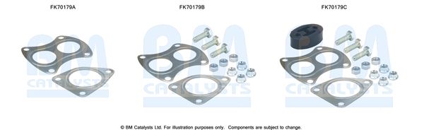 Set montare, toba de esapament BM CATALYSTS FK70179